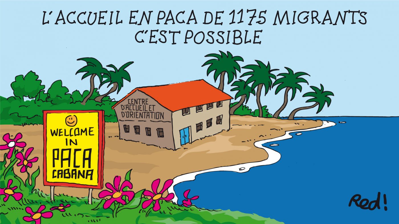 Le clin d’oeil du Ravi : “Paca cabana” pour les migrants