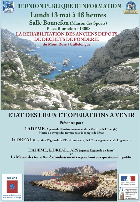 Affiche d'annonce de la réunion publique de 2013