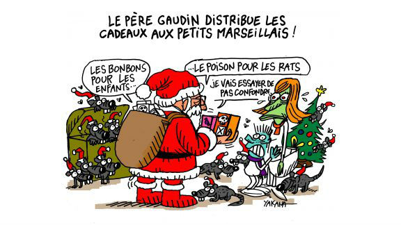 Le clin d’oeil du Ravi – Le père noël marseillais vu par Yakana