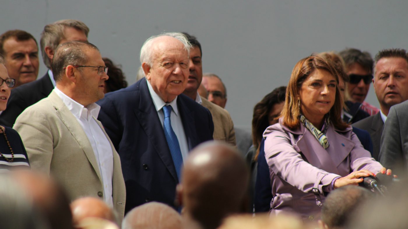 Jean-Claude Gaudin en 2017 à Cuges-les-Pins, entouré de Bruno Gilles et Martine Vassal. (Photo : BG)