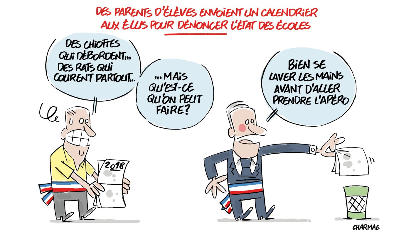 Un calendrier envoyé aux élus pour dénoncer l’état des écoles