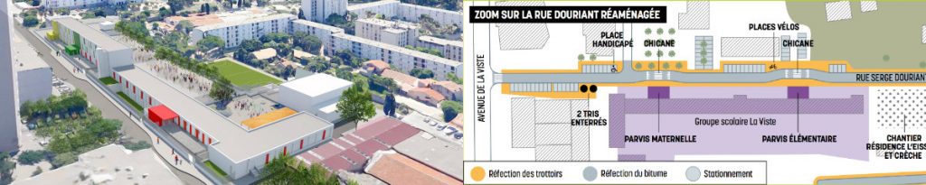 Perspectives du futur groupe scolaire ©i-LOT Architecture&MarseilleRénovationUrbaine