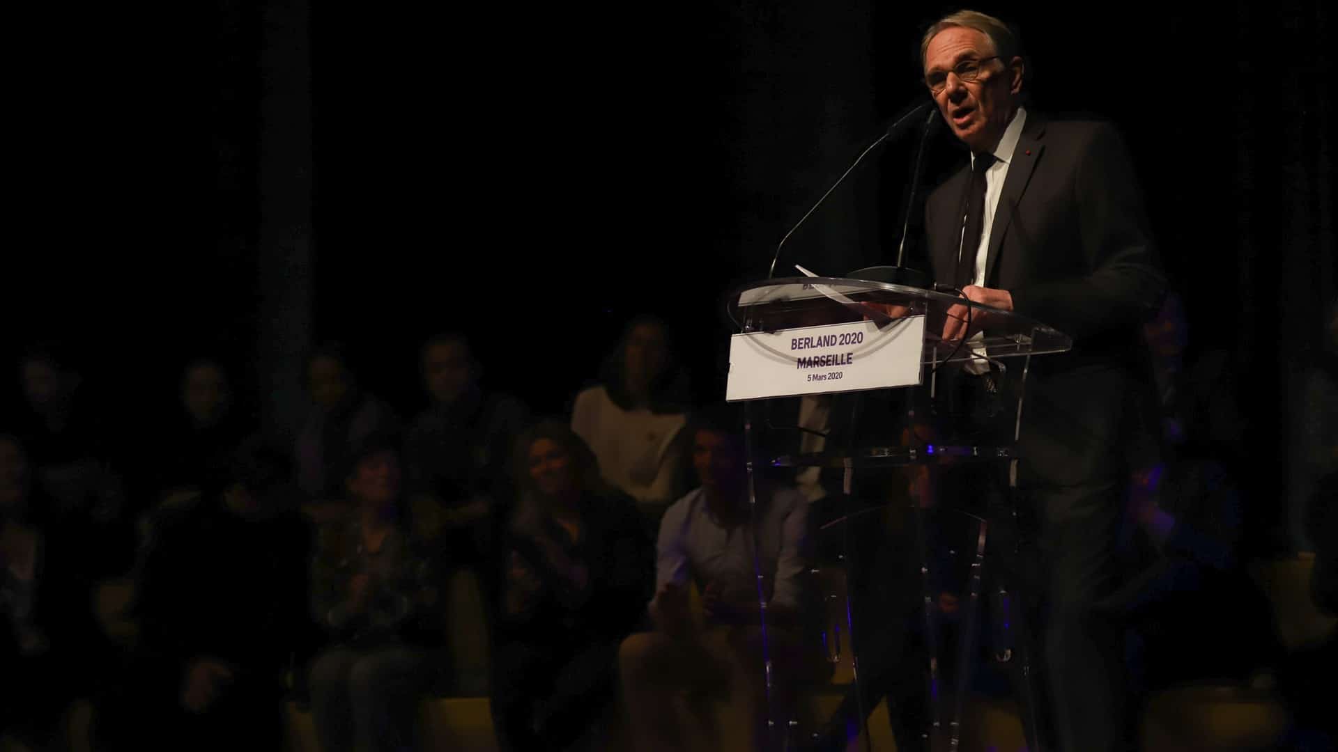 Yvon Berland en meeting le 5 mars 2020. Photo : Emilio Guzman.