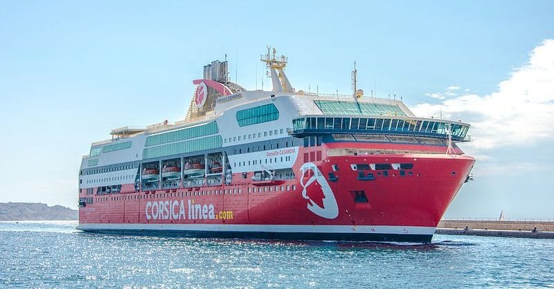 Le Danielle Casanova de la compagnie Corsica Linea. Source : Maeva Joly, Corsica Linea via Wikimedia CC.