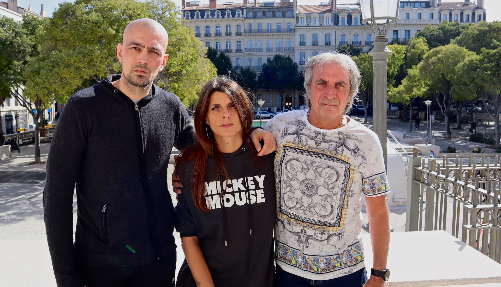 Le fils, la nièce et le frère de Charles Criscenzo devant le tribunal judiciaire de Marseille, le 5 octobre 2020 (Image CM)