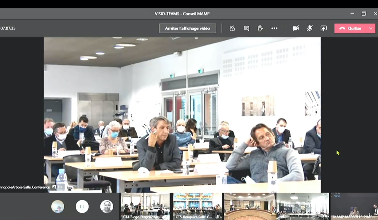 Le vice-président de la métropole Frédéric Guinieri lors du conseil métropolitain du 15 octobre. (capture d