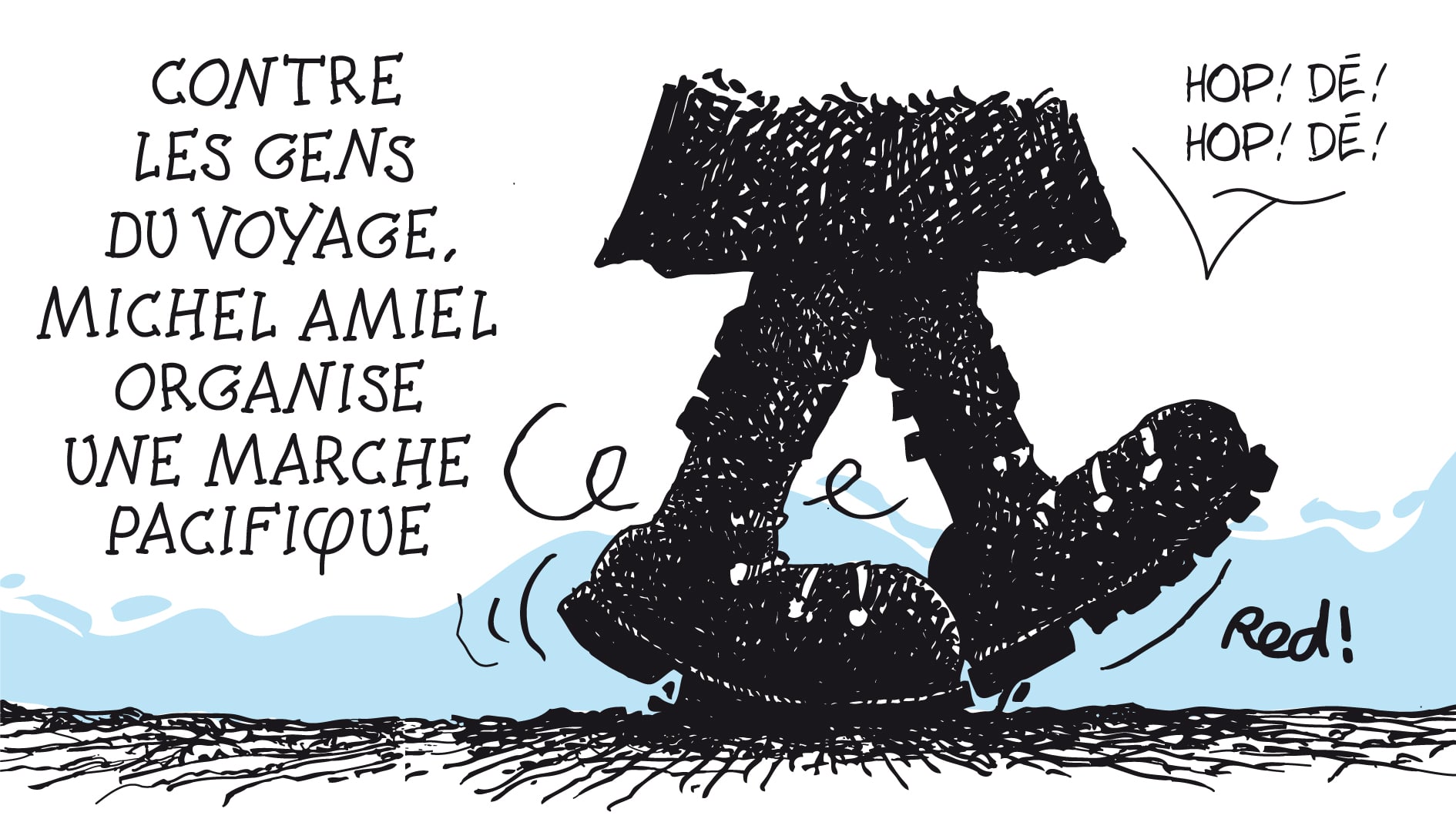 Une manifestation au pas cadencé contre les gens du voyage