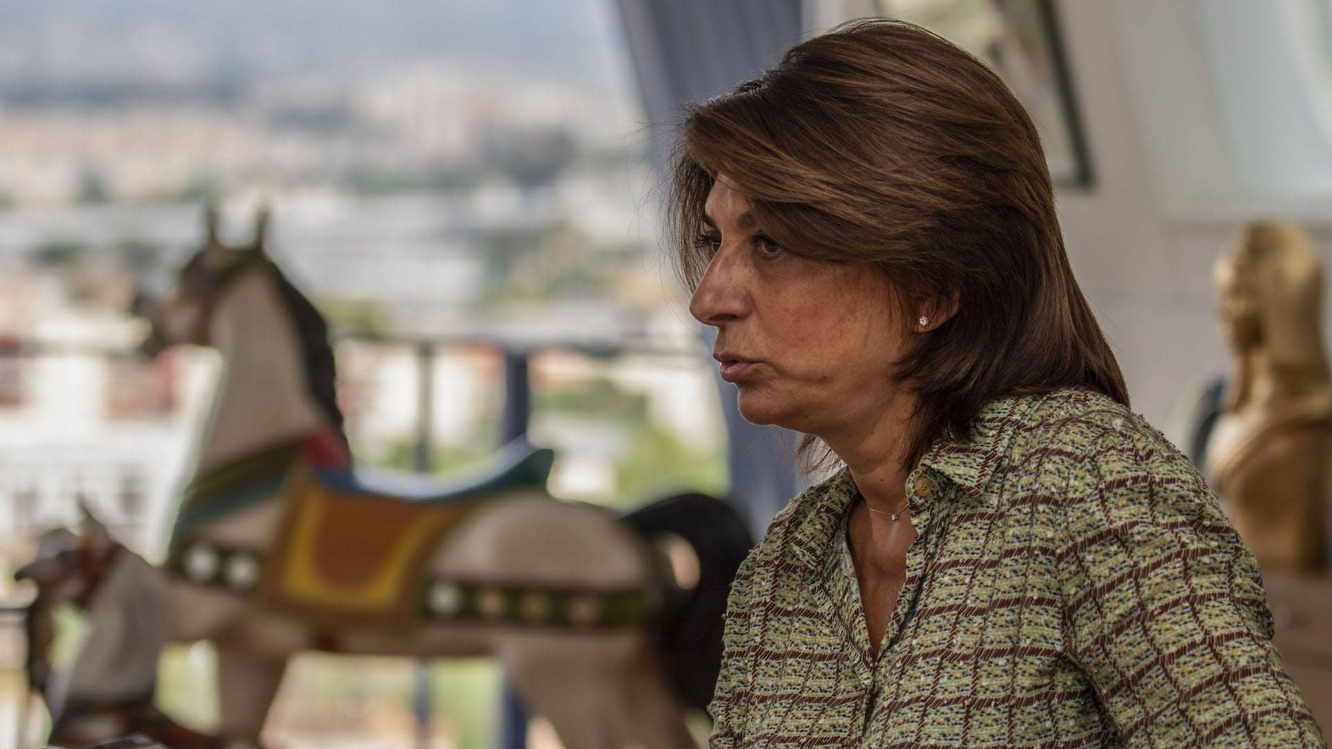 Martine Vassal dans son bureau du conseil départemental en juillet 2021. (Photo : Emilio Guzman)