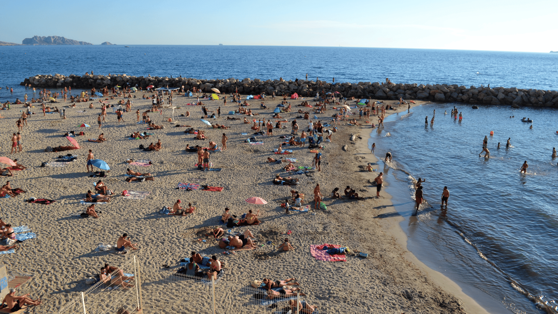La plage du Prophète à Marseille à l
