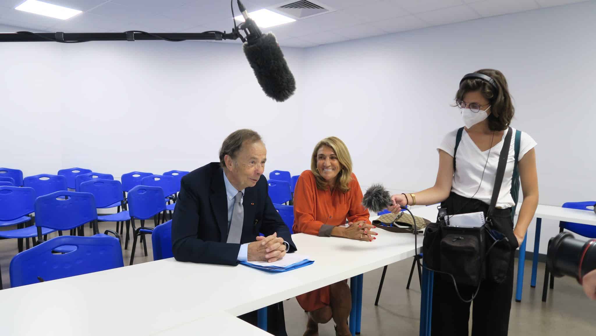 Yolande Obadia, auprès de Louis Schweitzer, le 13 juillet 2022. Photo : B.G.