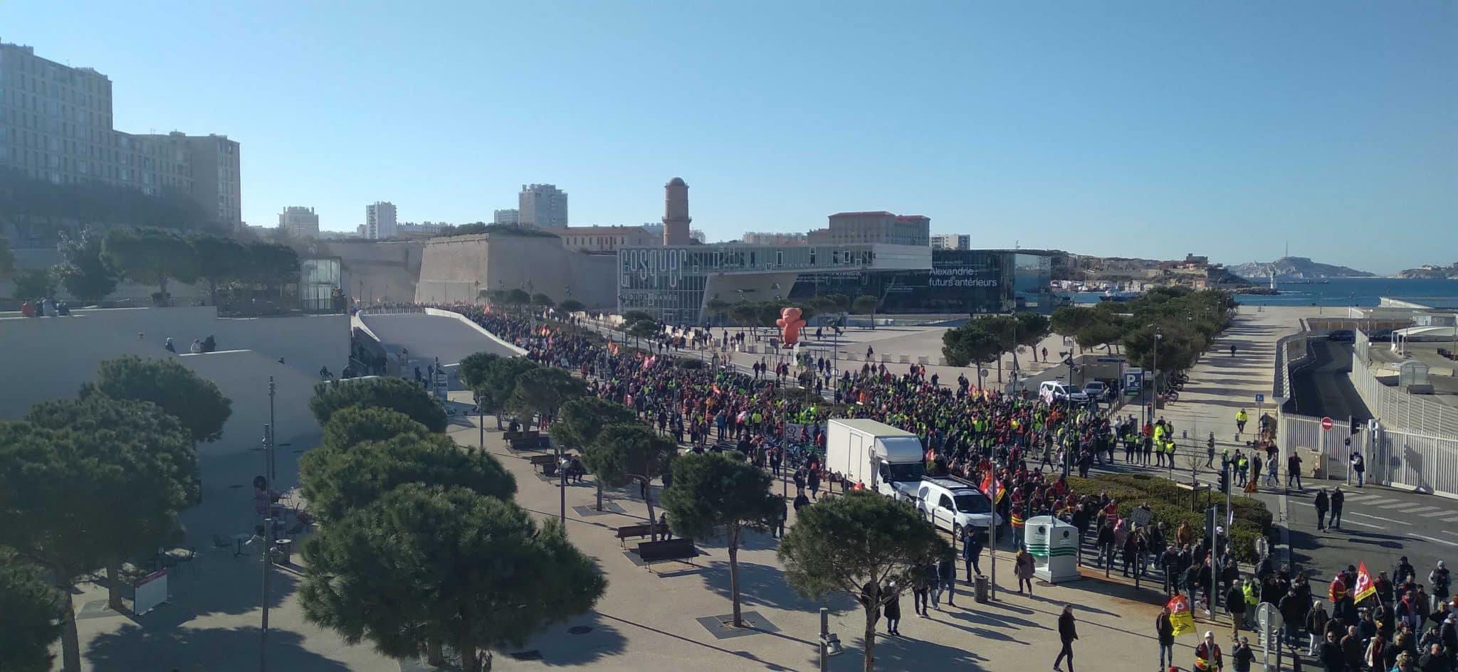 La deuxième journée de mobilisation contre la réforme des retraites a rassemblé 40 000 manifestants à Marseille, selon les autorités. (Photo : Benoit Gilles)