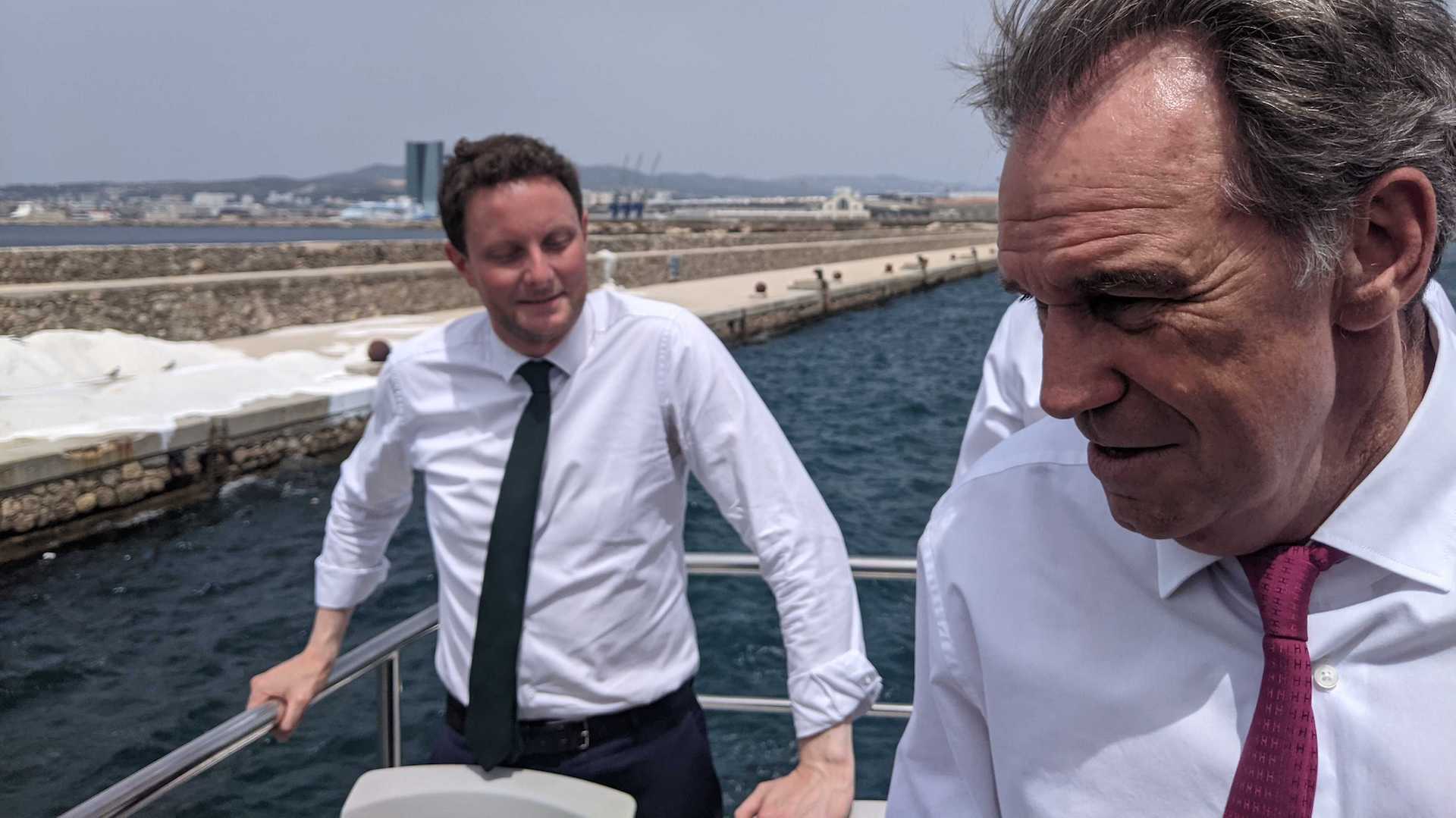 Le ministre Clément Beaune et le président de région Renaud Muselier lors d