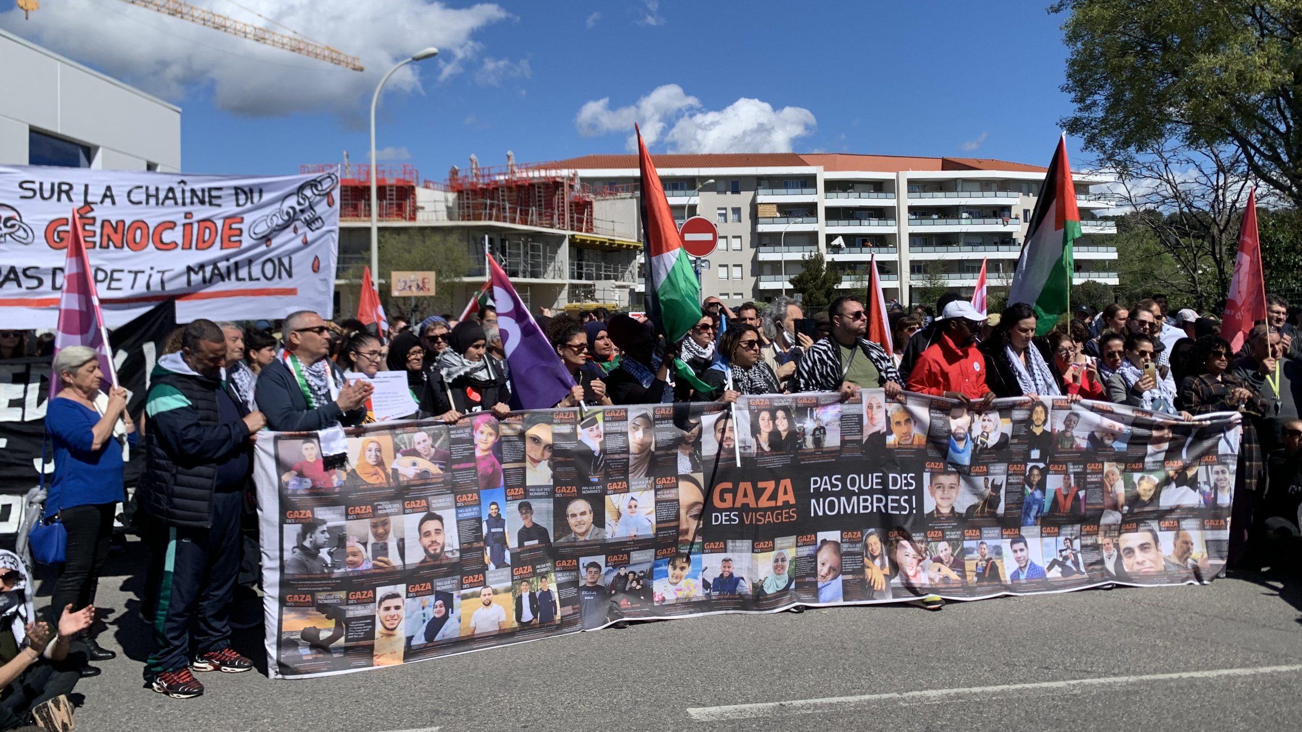 Manifestation devant l