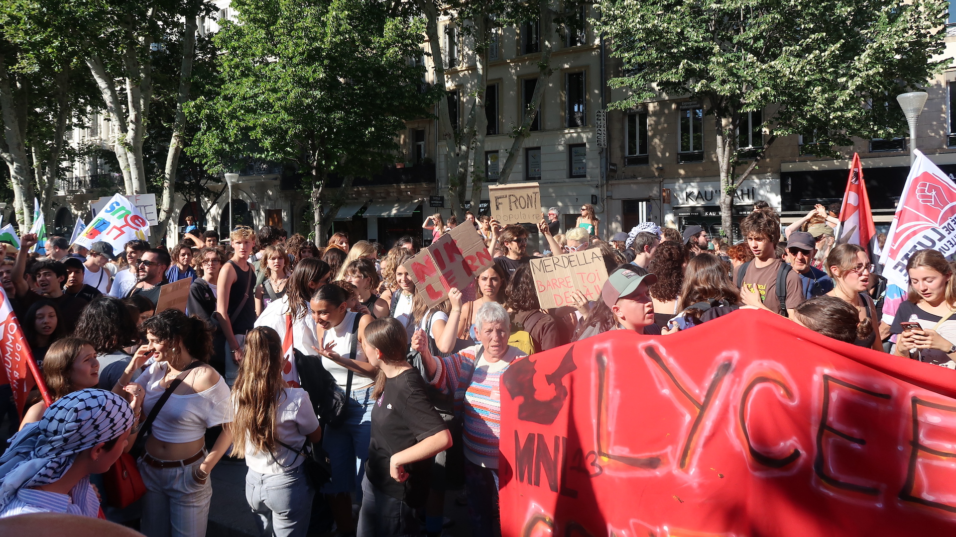 Rassemblement devant la préfecture à Marseille, le 10 juin 2024. (Photo : CMB)