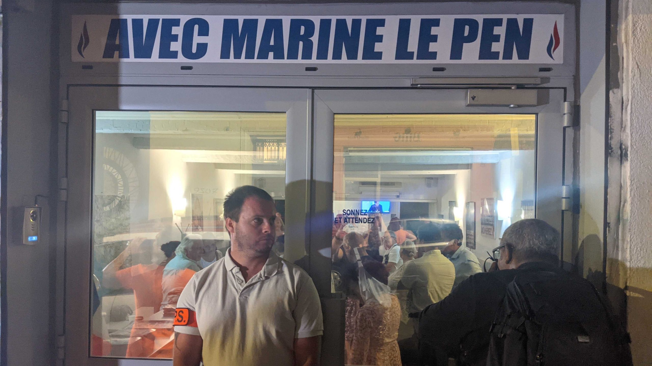 La siège de la fédération du RN à Castellane, au soir des législatives de juin 2022. (Photo : CMB)