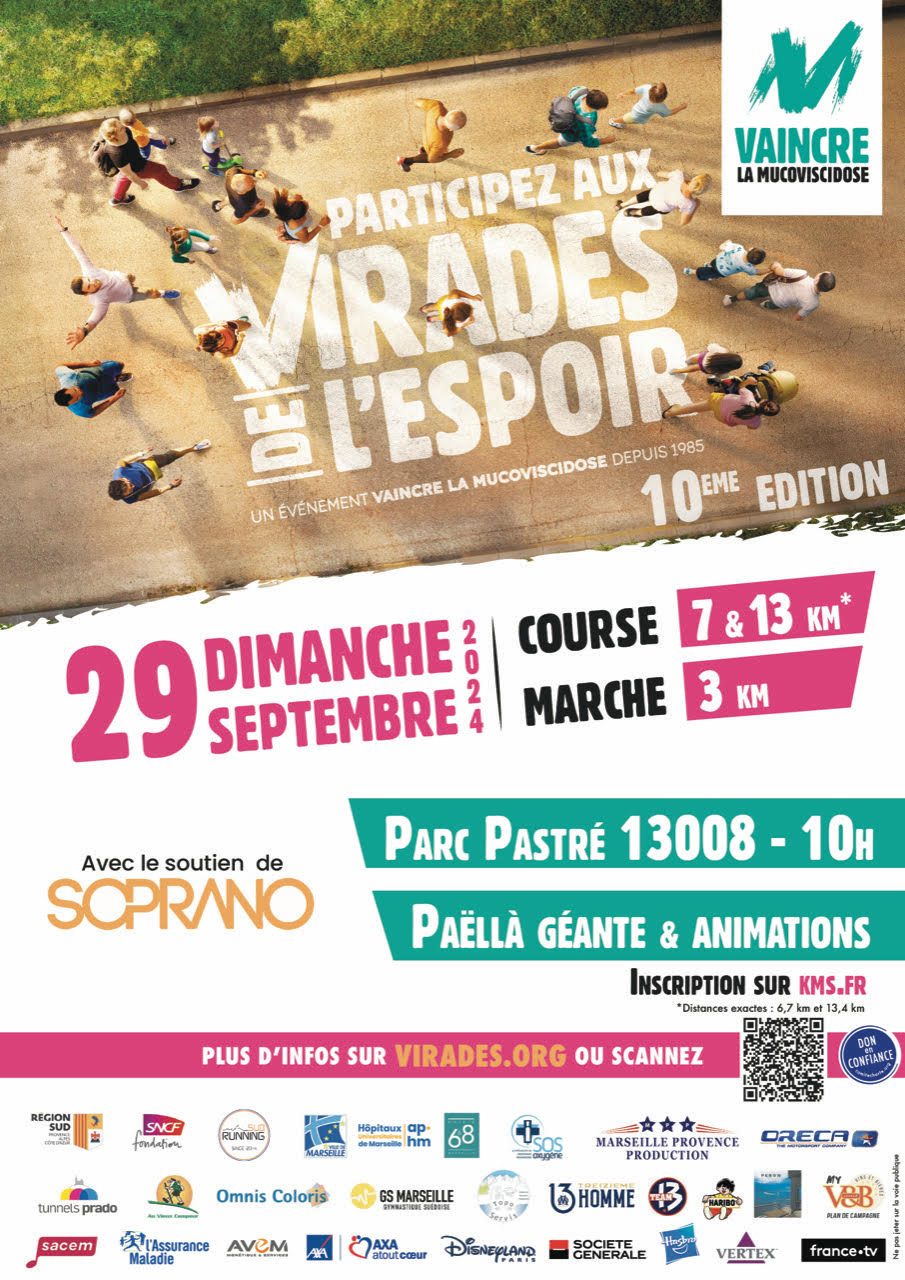 Virade de l’Espoir de Marseille au parc Pastré le dimanche 29 septembre 2024