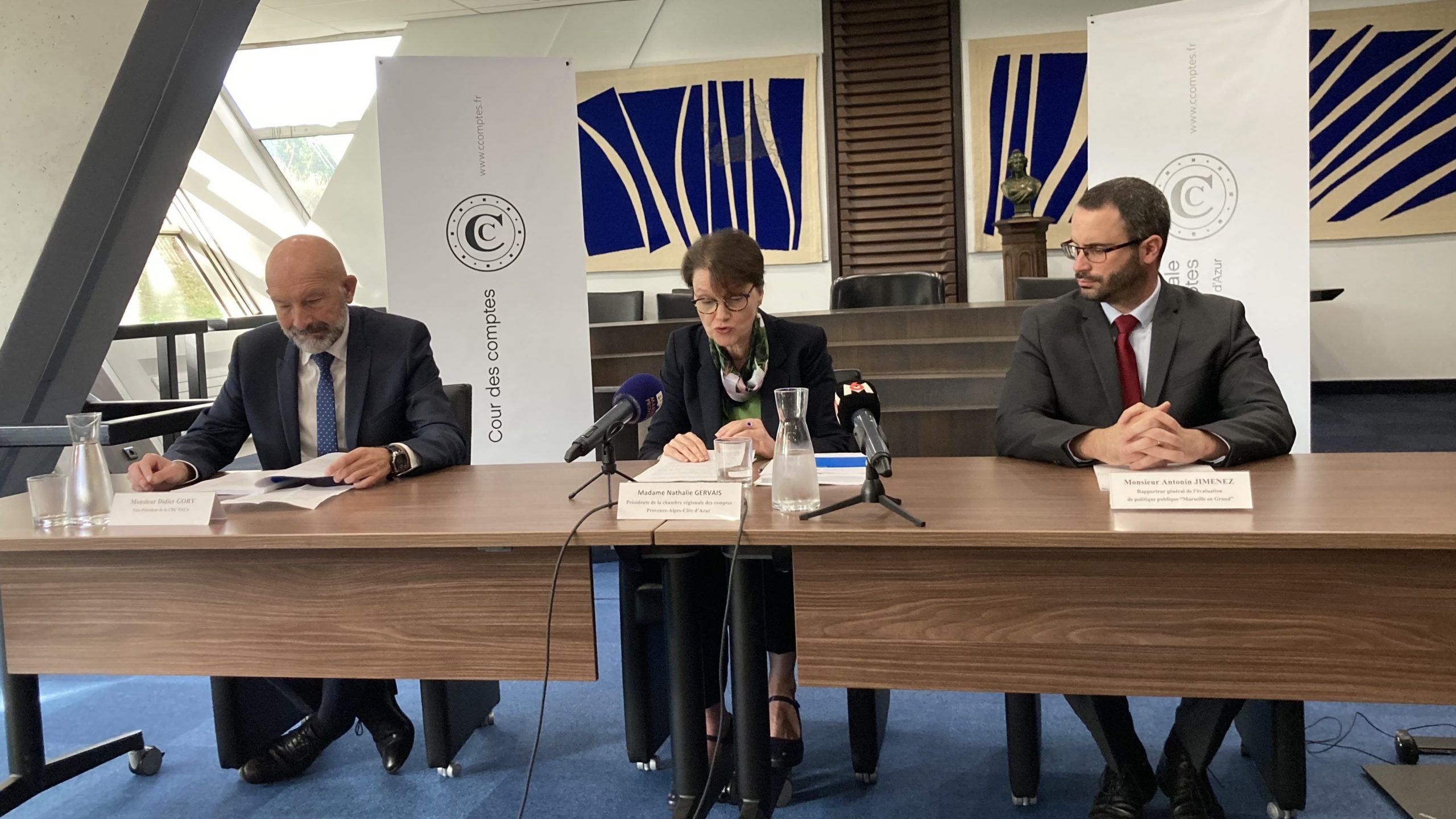 Nathalie Gervais, présidente de la cour régionale des comptes, a présenté un premier bilan du plan Marseille en grand, ce lundi 21 octobre. (Photo : CM)