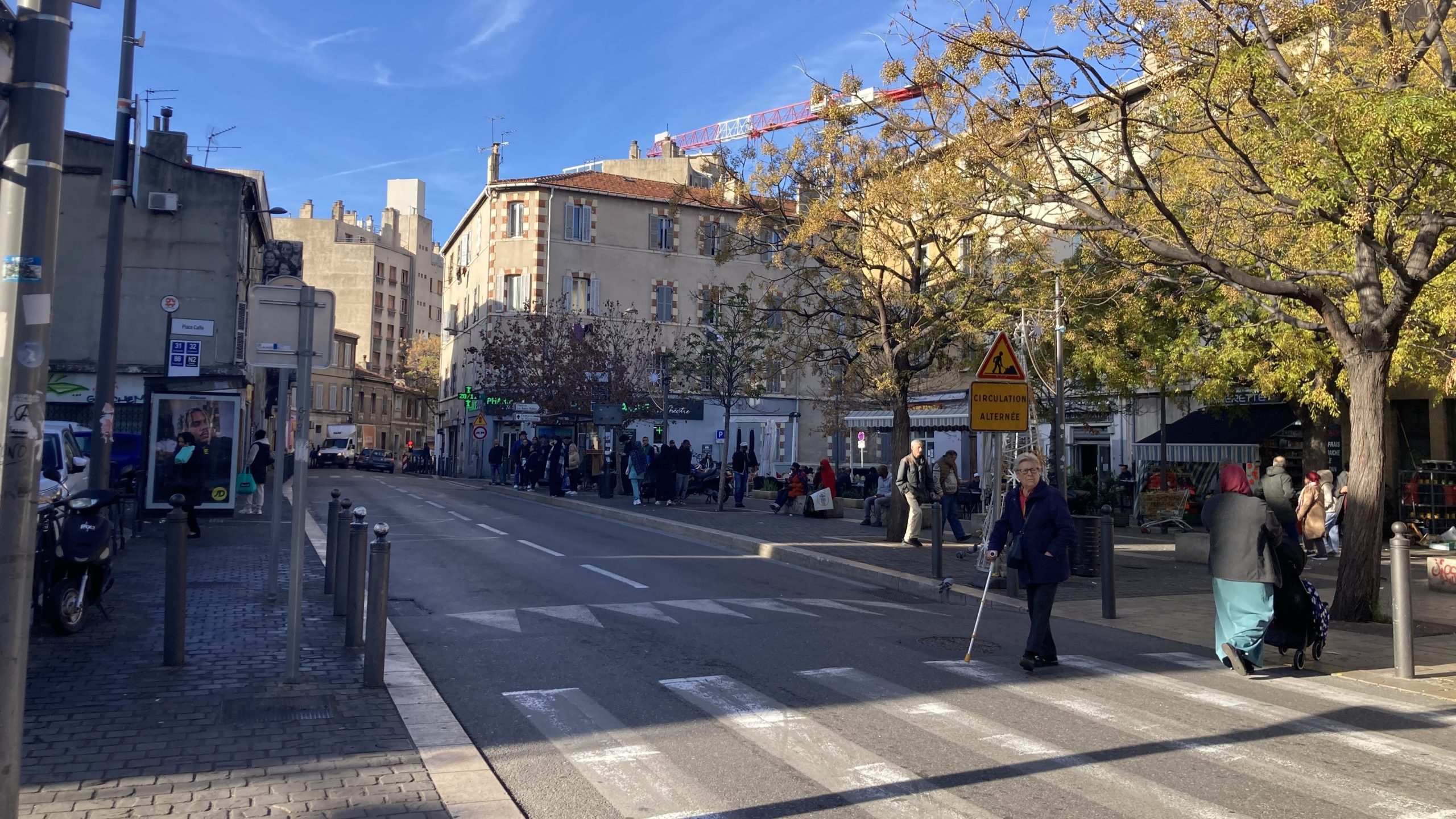 La place Caffo, où passera prochainement le tram. (Photo : CM)