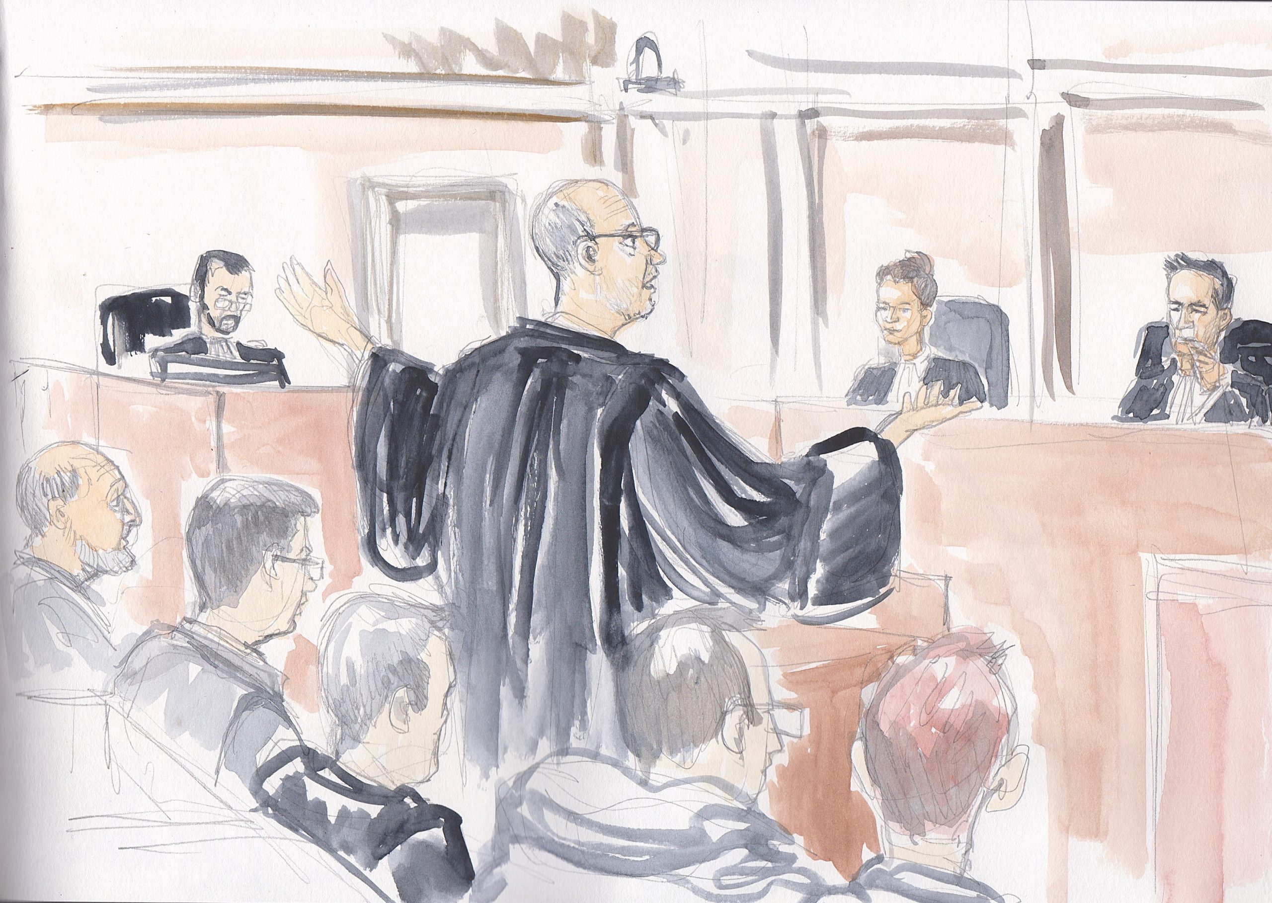 La défense de Richard Carta. (Dessin : Ben 8)