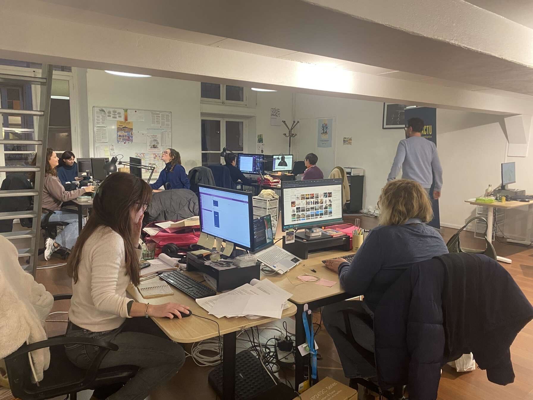 La rédaction lors du dernier jour de mon stage. (Photo : MY)