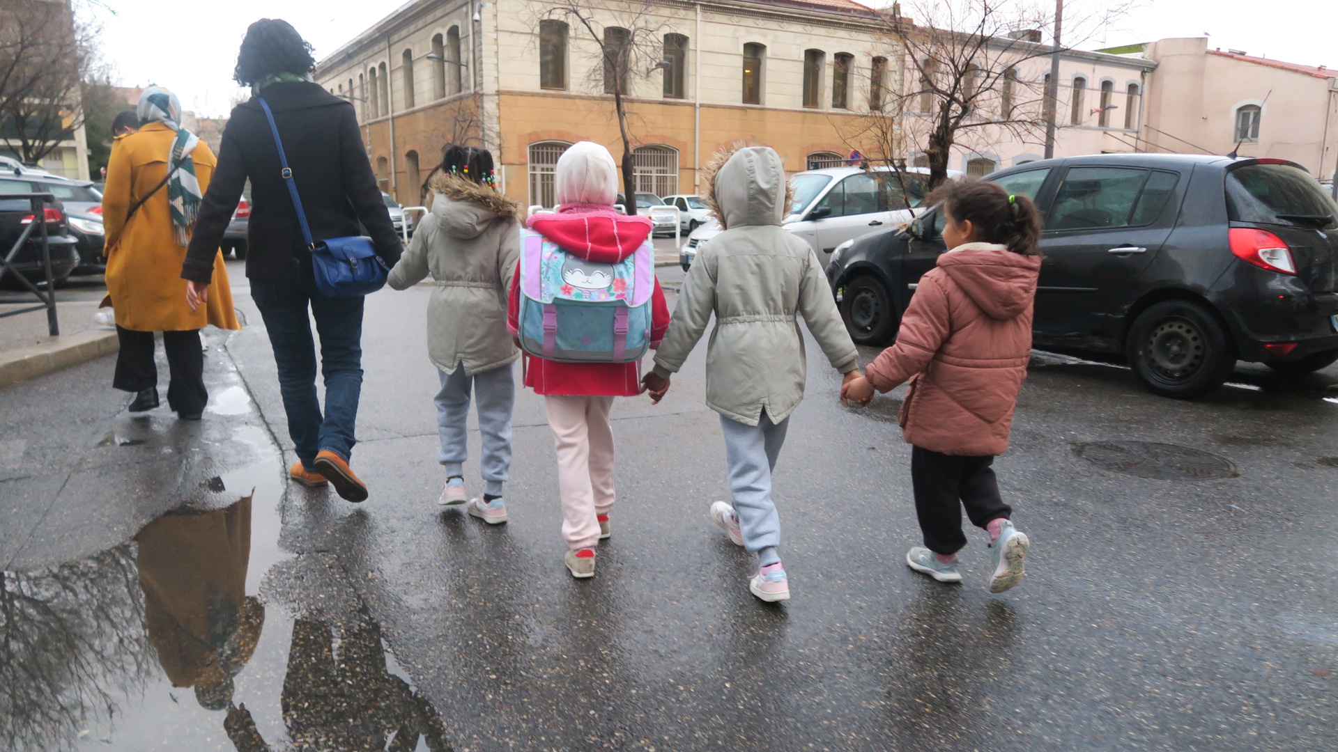 Premier test de pédibus. (Photo : B.G)