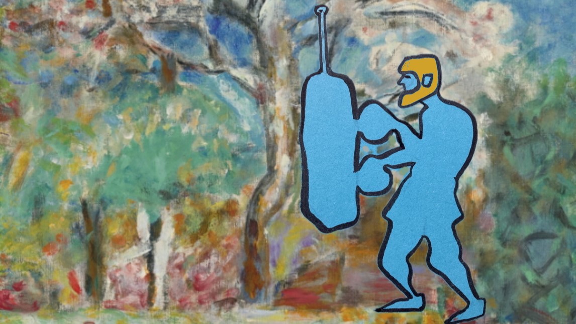 Zoé se perd dans un vallon. Mais découvre un amandier singulièrement fleuri. (Illustration : Michéa Jacobi)