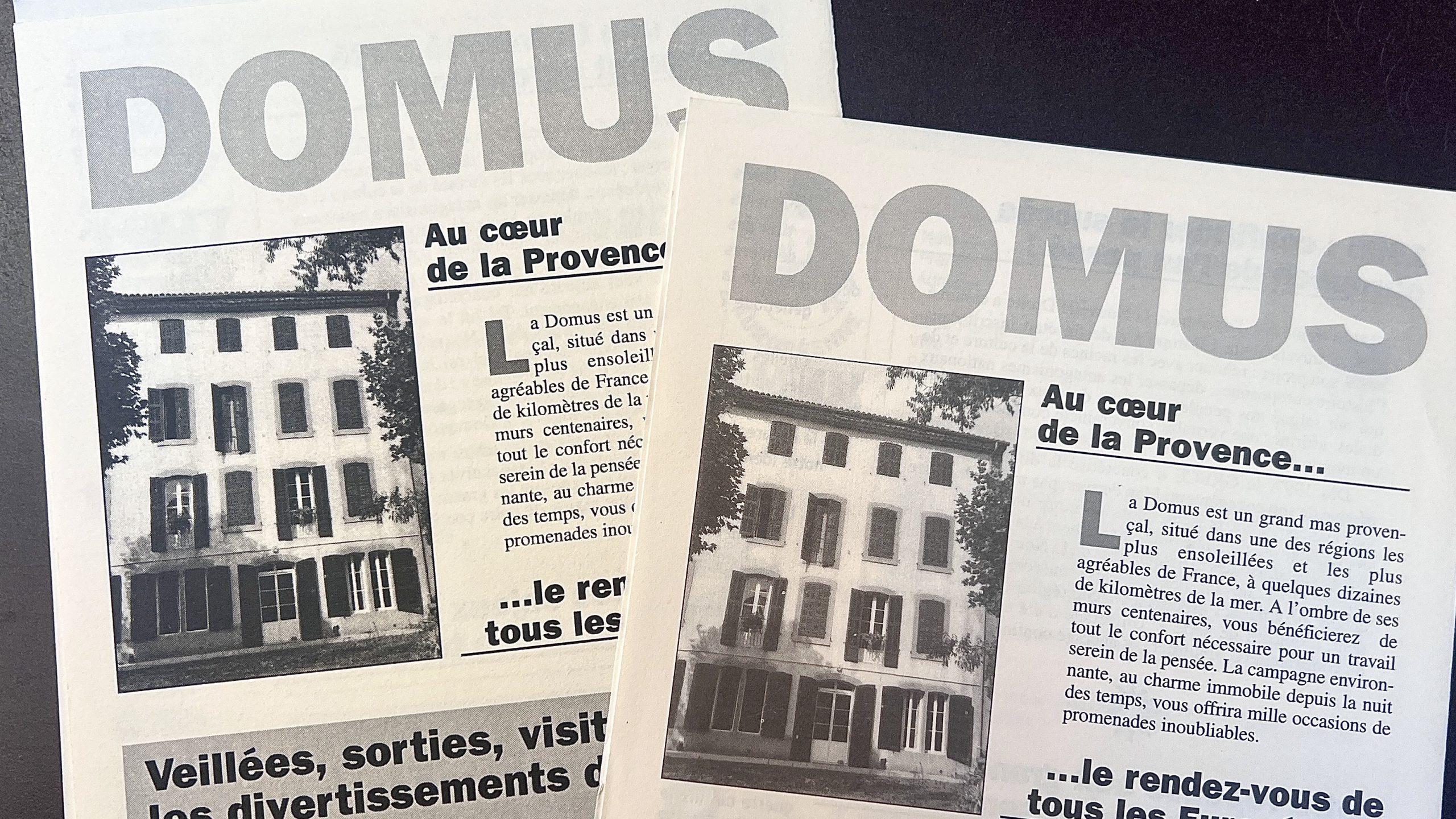 Le château de la Domus à Ventabren, sur un fascicule des années 90. (Photo : CMB)