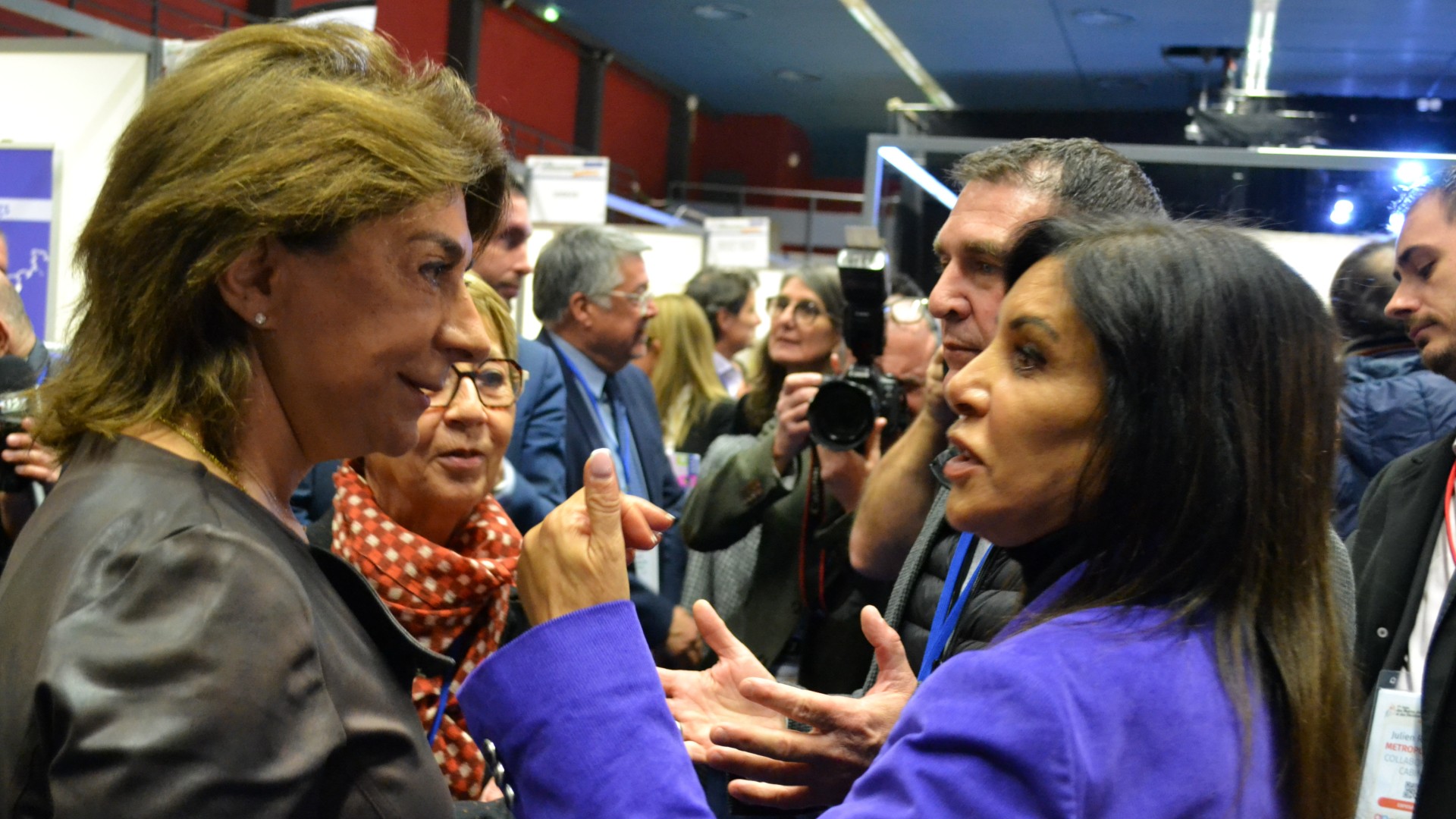 Martine Vassal et Nora Preziosi au salon des maires, le 13 mars 2025. (Photo : ML)