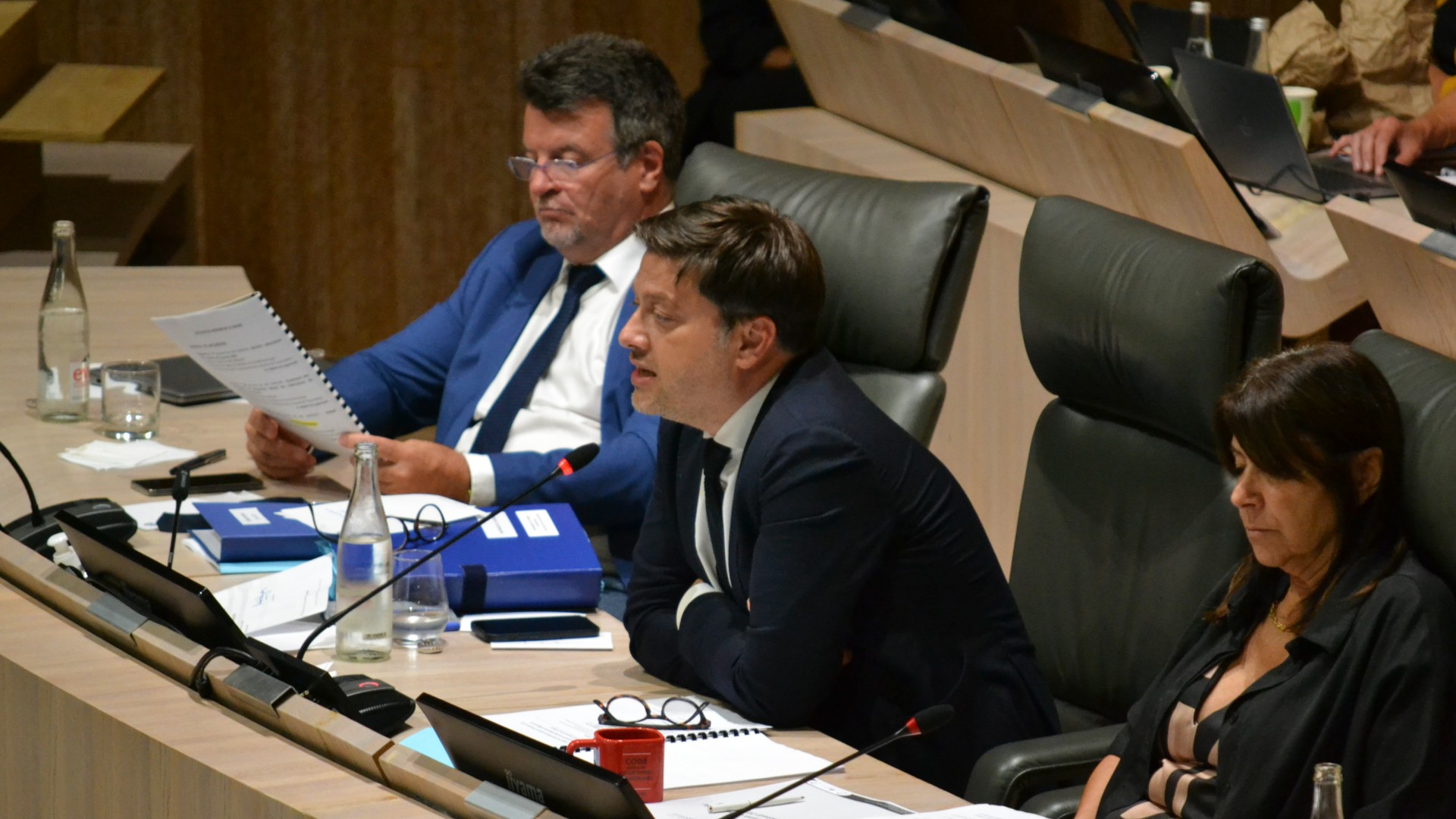 Benoît Payan, maire de Marseille, lors du conseil municipal du 20 juin 2025. Photo : Marie Lagache.