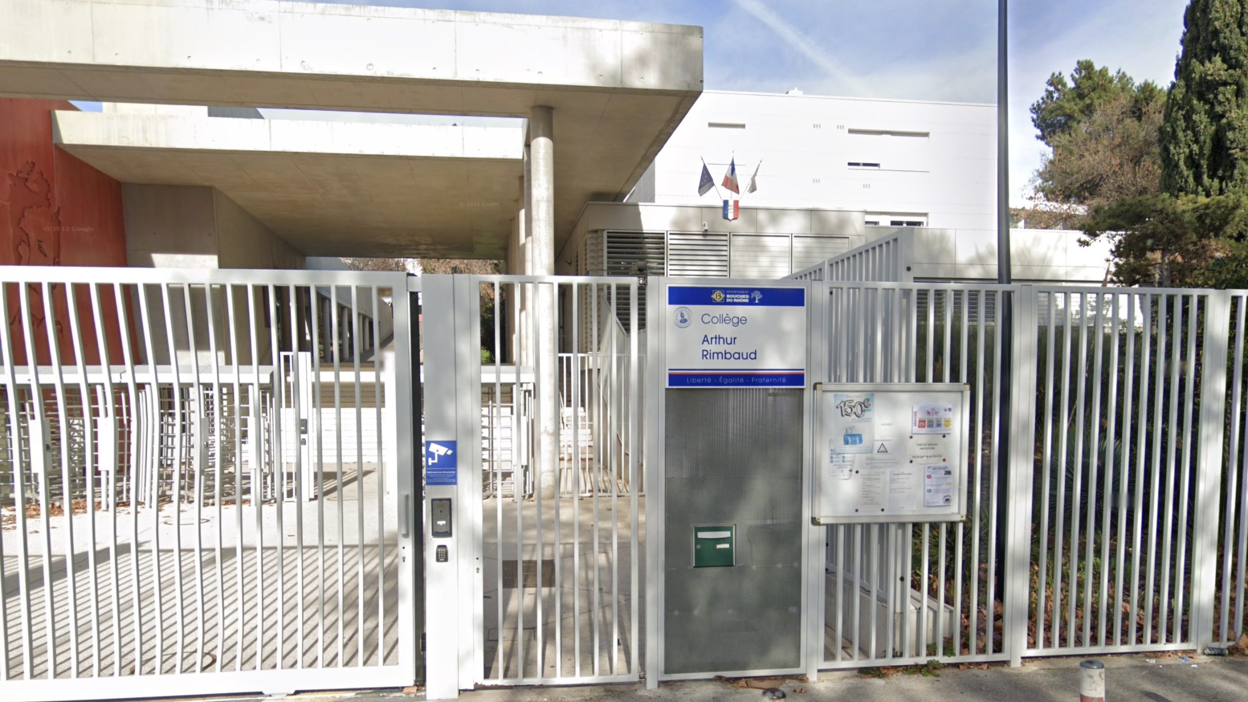 Le collège Arthur-Rimbaud. (Photo : Google Earth)