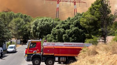 Un feu s'est déclaré sur la commune des Pennes-Mirabeau le 8 juillet. (Photo SDIS 13)