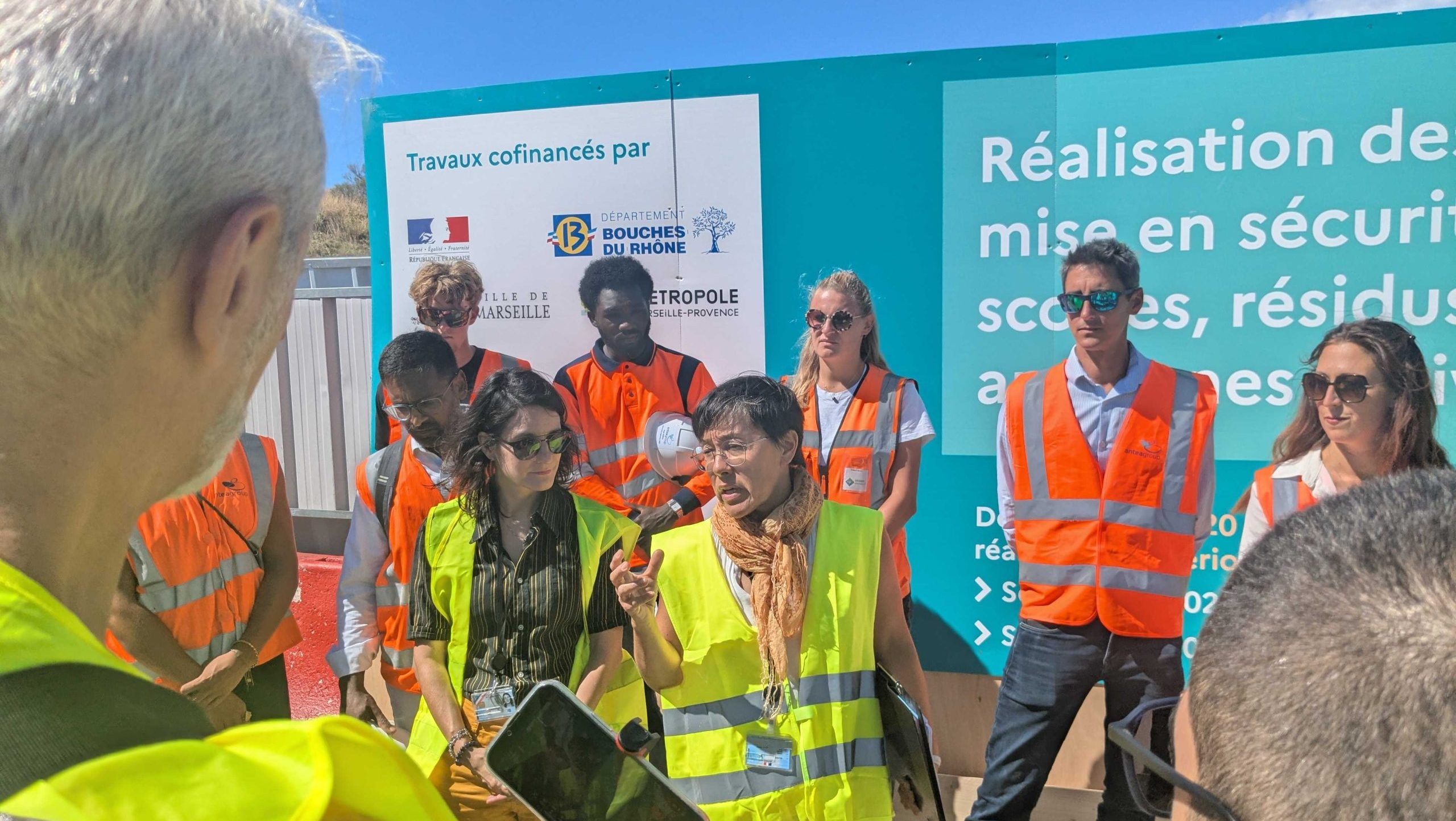 Louise Walther déroule à la presse les événements ayant conduit au lancement des travaux début septembre. (Photo : V.A.)