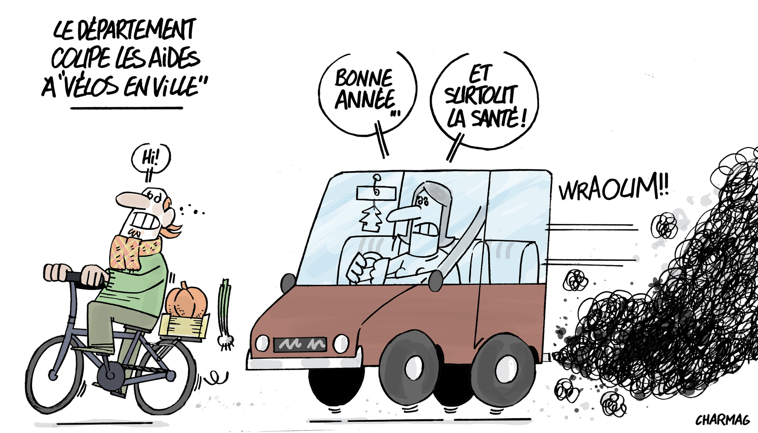 Le clin d’œil de Charmag : le département coupe les aides au collectif Vélos en ville