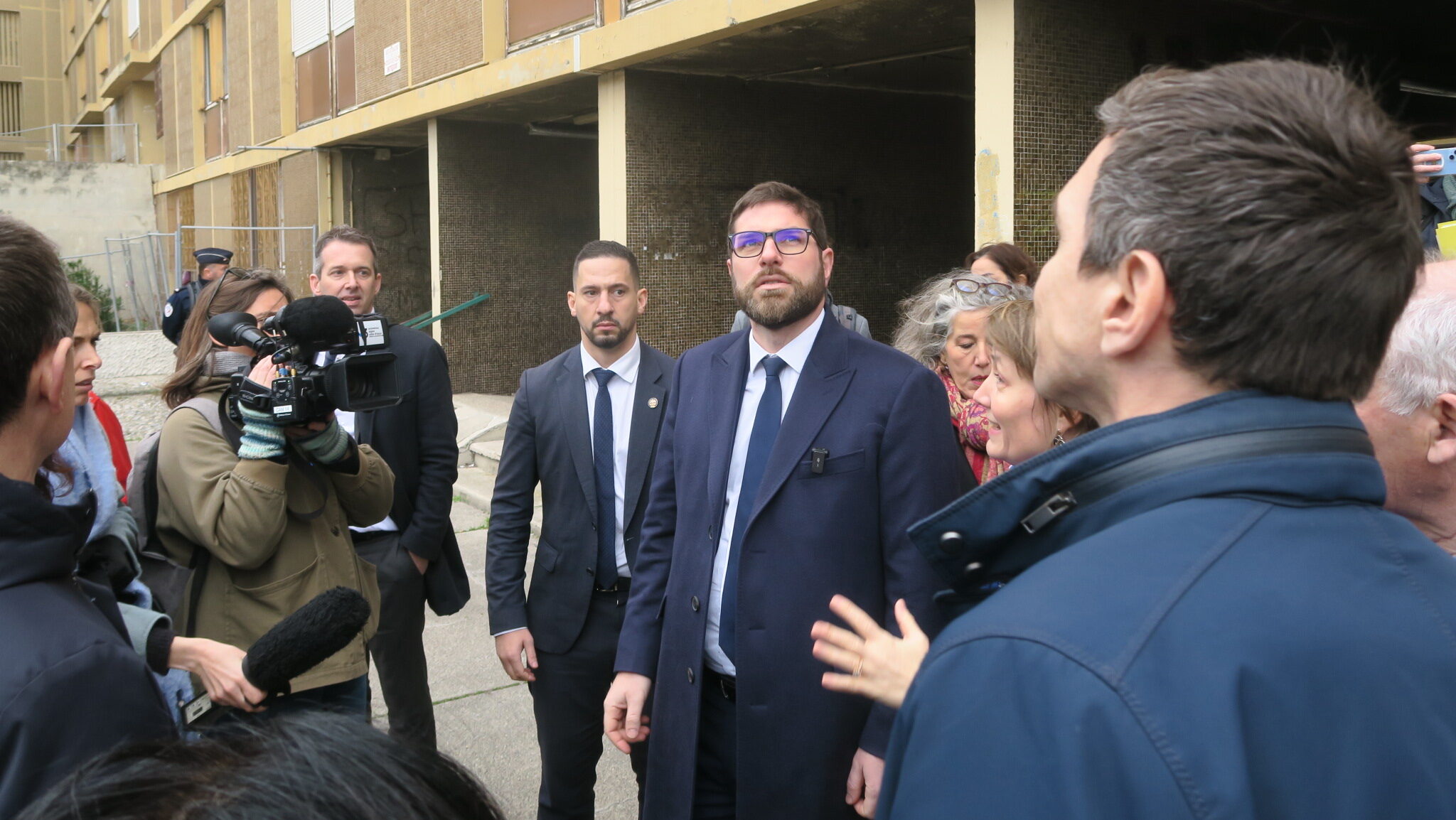 Vincent Jean-Brun en visite à la Maurelette (15e). (Photo : BG)