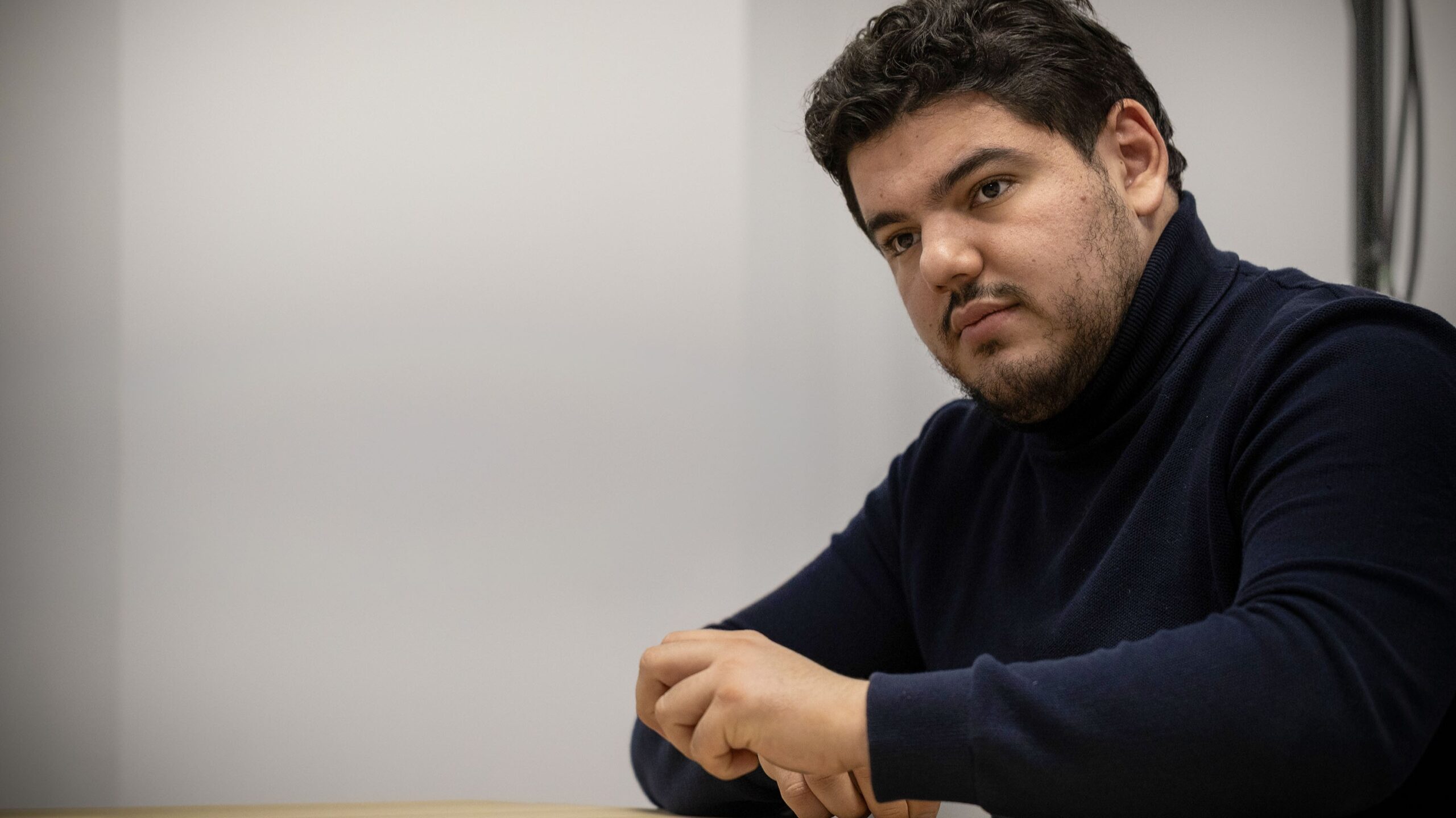 Amine Kessaci, en février 2026. (Photo Emilio Guzman)