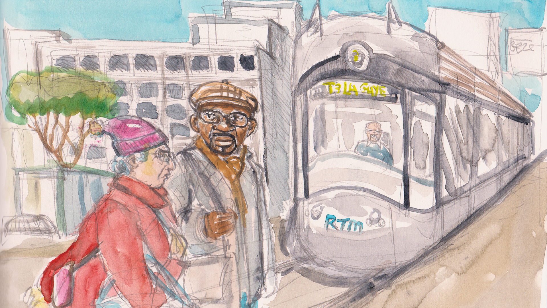 Une vieille dame dans un nuage d