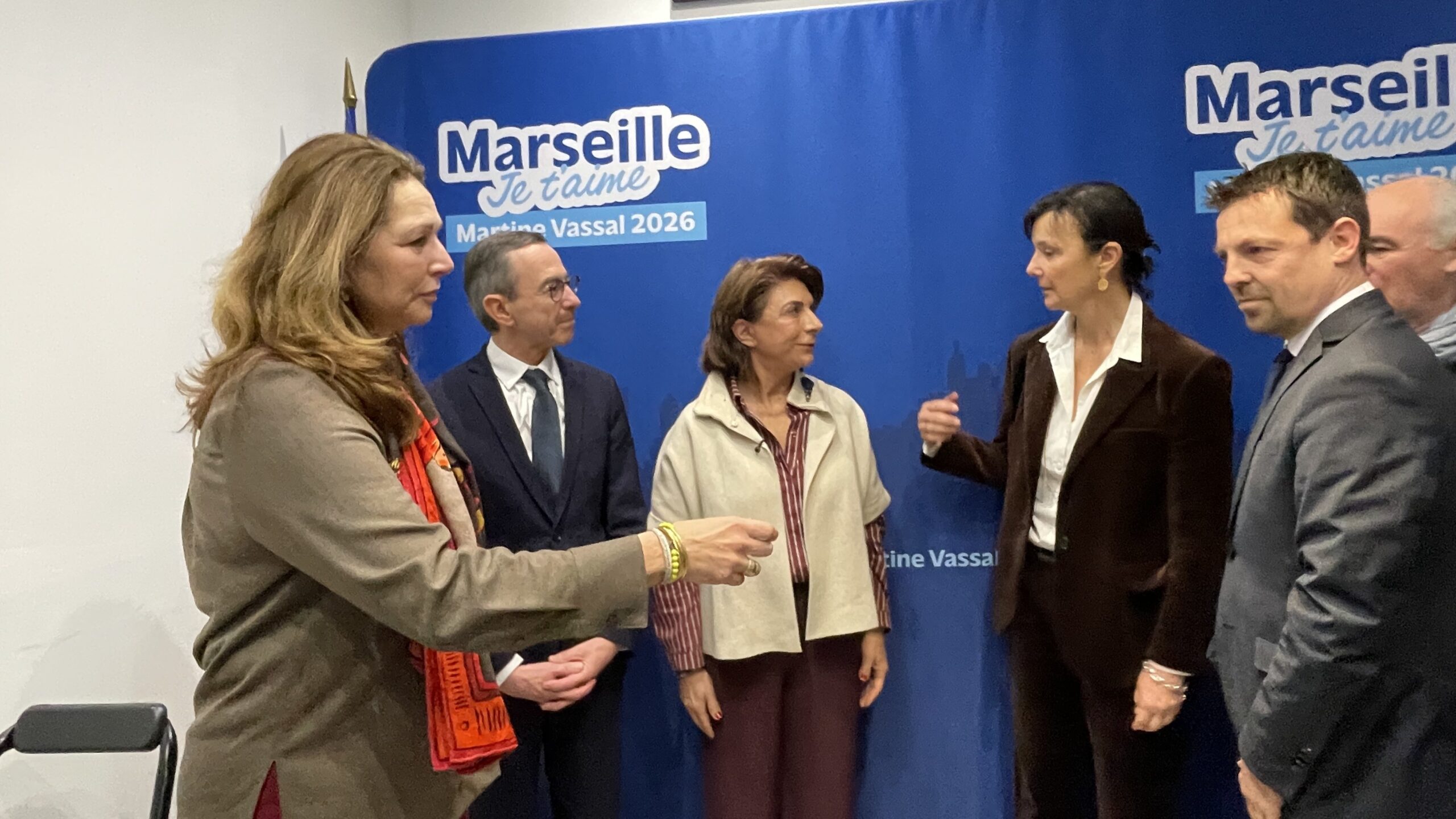 Martine Vassal et Bruno Retailleau, avec la sénatrice Valérie Boyer et Laure-Agnès Caradec (présidente de la fédération Les Républicains du département) . (Photo : C.By)