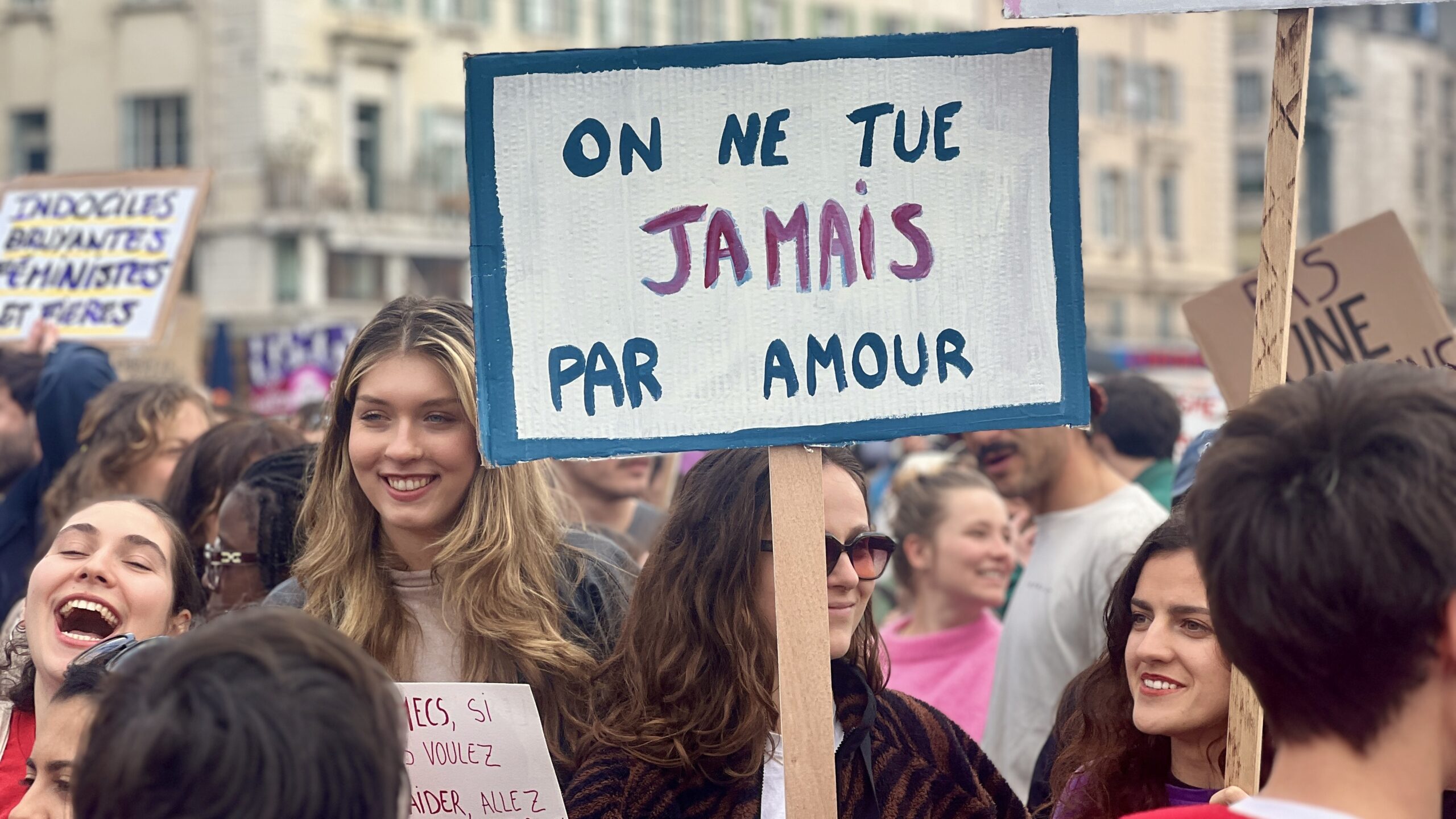 La manifestation pour la Journée des droits des femmes le 8 mars 2026 à Marseille. (Photo : CMB)
