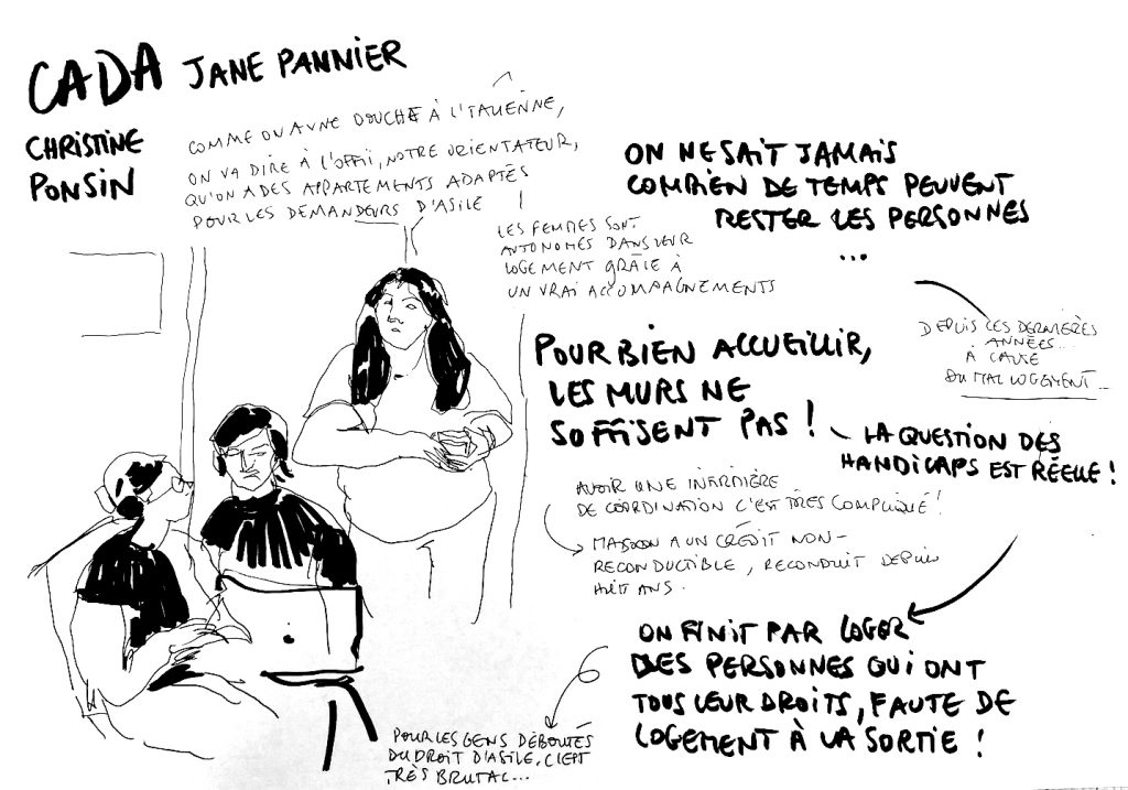 Visite Croisée à Jane Pannier sur l’accueil social, mars 2025 © Jeanne Chiche