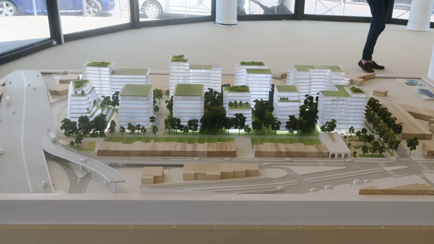Maquette du projet incity, porté par Sifer Promotion et dessiné par le cabinet Carta/Reichen.