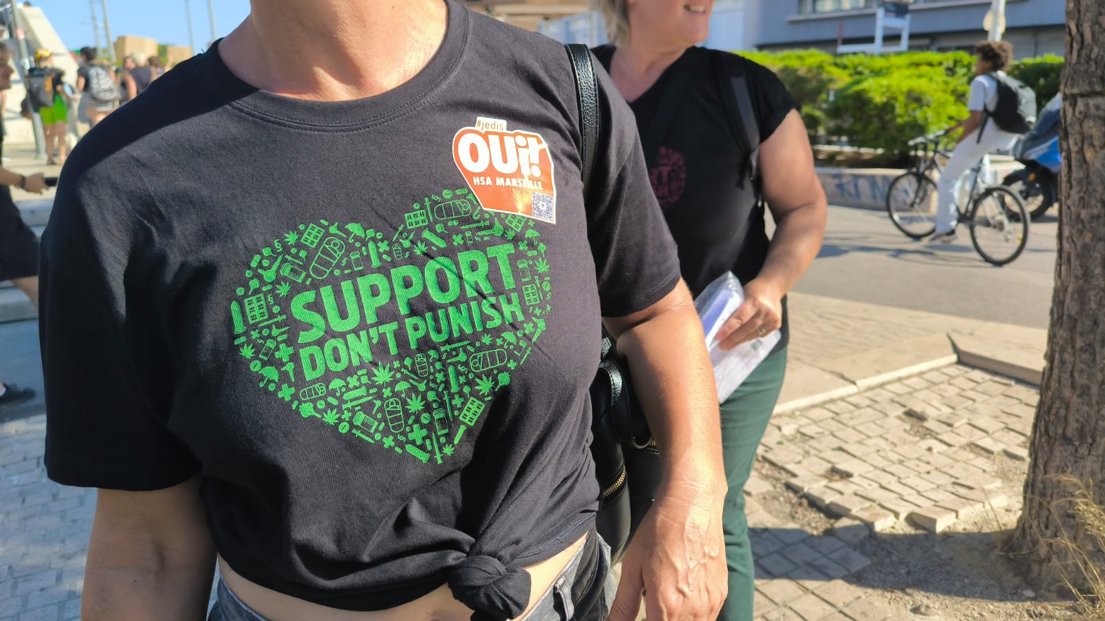 Manifestation à Marseille contre les politiques répressives envers les usagers de drogue. (Photo : Z.C.)