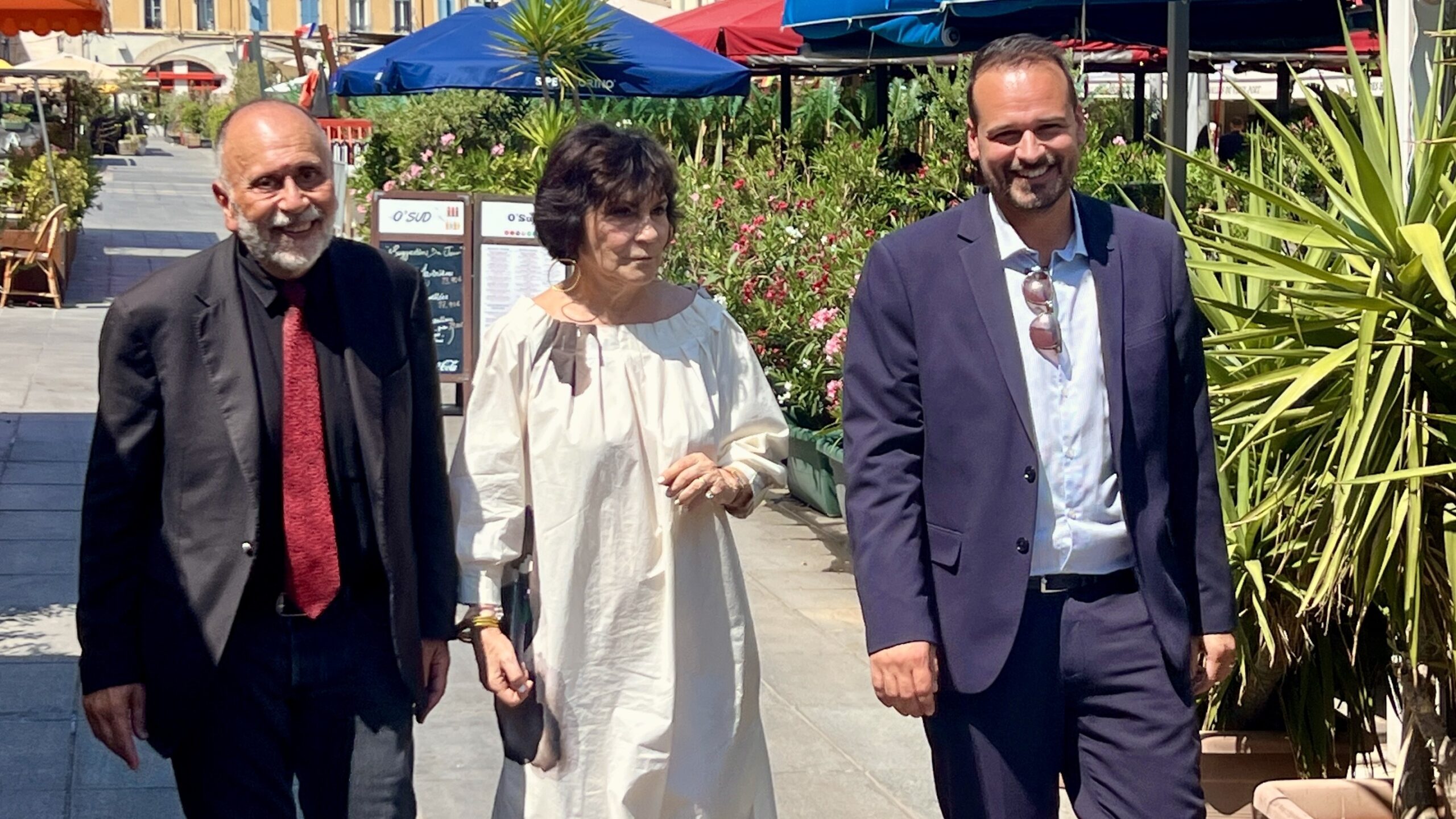 Guy Benarroche, Marie-Arlette Carlotti et Jéméry Bacchi le 10 juillet 2026. (Photo : CMB)