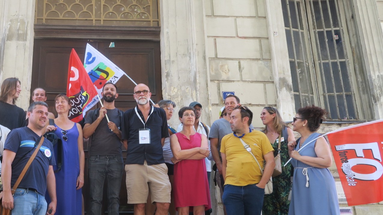 Rassemblement devant le lycée Thiers lundi 6 juin pour protester contre la mise en place d